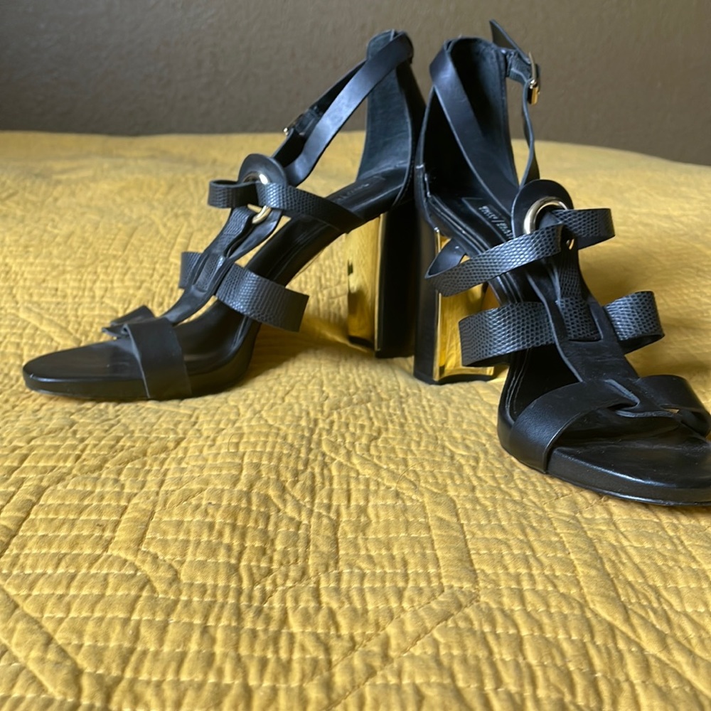 Dressy black sandals
